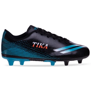 Бутсы футбольные TIKA 2001-40-45 размер 44 черный-синий