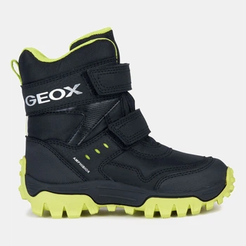 Чоботи зимові дитячі Geox Himalaya B.B ABX C Black/Lime р. 31\13\20 см