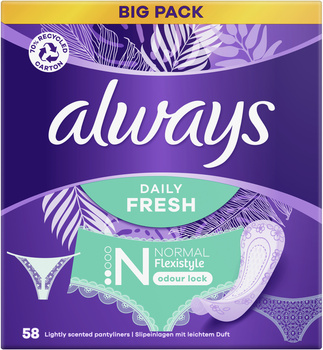 Ежедневные прокладки Always Daily Fresh Normal Flexistyle, 58 шт