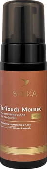 Мусс-автозагар для лица и тела Soika TanTouch Mousse Medium с кето-сахаром и маслом авокадо SPF 20 150 мл (4820238720916)