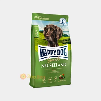 Сухий гіпоалергенний корм Happy Dog Supreme Sensible Neuseeland для дорослих собак з чутливим травленням з ягням, 12.5 кг