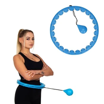 Хулахуп для схуднення Hoola Hoop Massager Синій спортивний обруч для талії - масажний обруч для схуднення (VS7006551)