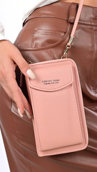 Кошелек клатч No brand 487 женский пудровый
