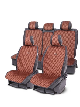 Накидки чехлы на сиденье для SUBARU OUTBACK 2009-2014 AUAU Romeo коричневые