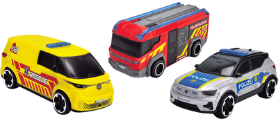 Игровой набор Dickie Toys Команда SOS полиция скорая и пожарная машины (3712028) (4006333089060)