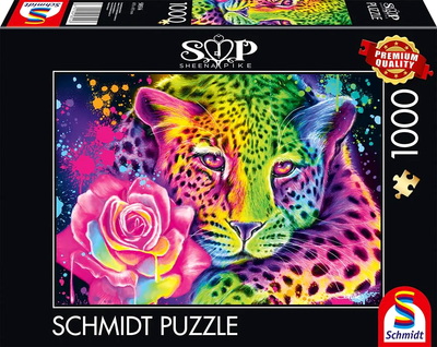 Puzzle Schmidt Sheena Pike Kolorowy lampart 69.3 x 49.3 cm 1000 elementów (4001504585143)