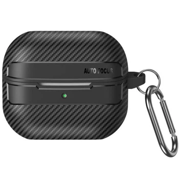 Защитный чехол Deexe Carbon Case для Samsung Galaxy Buds 3 / Buds 3 Pro / Buds 3 FE - Black