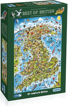 Puzzle Gibsons Games Wszystko co najlepsze w Wielkiej Brytanii 48 x 68 cm 1000 elementów (5012269070965)