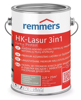 Лазур 3в1 преміум-класу Remmers HK-Lasur Grey-Protect для захисту деревини