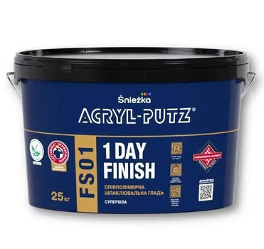 Шпатлевка Sniezka Acryl-Putz FSO1 1 DAY FINISH (готовая стена за 1 день) 25кг