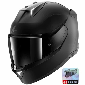 Мотошлем SHARK Skwal i3 Dark Shadow Black Mat M (2 визора)