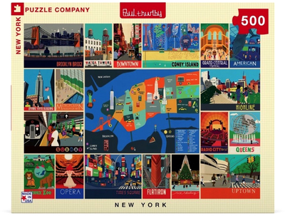 Puzzle New York Company Nowy York Collage XXL 61 x 46 cm 500 elementów (0819844015398)