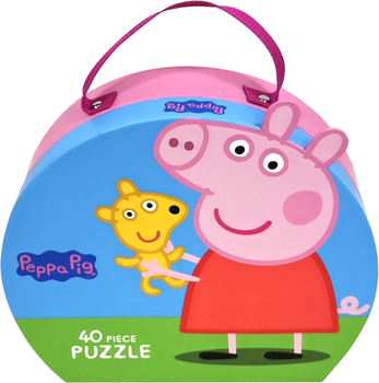 Puzzle Barbo Toys Peppa Pig Teddy w walizce 40 x 60 x 0.2 cm 40 elementów (5704976090212)