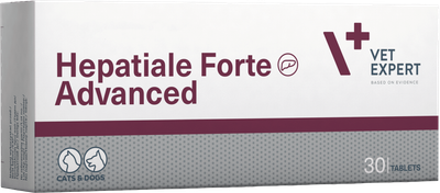 Харчова добавка Vet Expert Hepatiale Forte Advanced для підтримання та захисту функцій печінки у котів і собак, 30 таб.