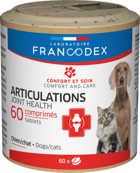 Харчова добавка LABORATOIRE FRANCODEX JOINTS DOG CAT 60TAB Здоровʼя суглобів для котів і собак, 60 таб.