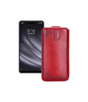 Витяжка з екошкіри для телефону Xiaomi Mi 8 Lite Червоний