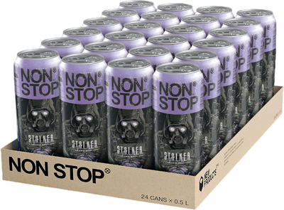 Упаковка енергетичного напою Non Stop Stalker Moonlight 0.5 л х 24 шт (4820252122901_1)