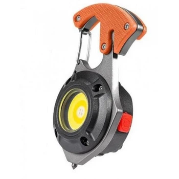 Портативний LED ліхтарик RIAS W5143-COB акумуляторний мультитул з відкривачем та карабіном Type-C (3_05281)