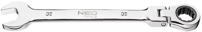 Klucz płasko-oczkowy NEO Tools z przegubem i grzechotką 32 mm 09-060 (5907558424133)