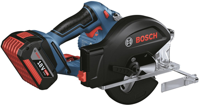 Акумуляторна циркулярна пила Bosch GKM 18V-50, 2 x GBA 18V 5.0 Ah , GAL 18V-40 + диск Standard for Steel (06016B8002)