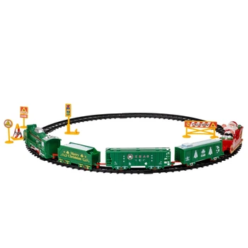 Железная дорога паровоз с музыкой Merry Christmas 91 см 25 деталей 9126-002 работа от батареек
