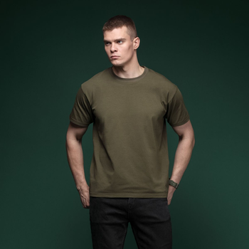 Футболка Basic Military Ukrarmor T-shirt без логотипа. Cotton and Elastane, олива XL