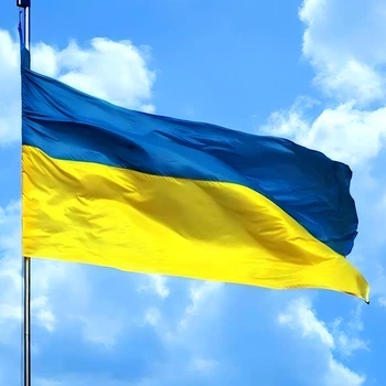 Великий прапор України для флагштока, 145х90 см, Жовто-синій