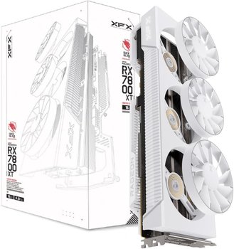 Karta graficzna XFX PCI-Ex Radeon RX 7800 Quicksilver Magnetic Air Gaming Artic White 16GB GDDR6 (256bit) (2430/19500) (1x HDMI, 3x DisplayPort) (RX-78TMAIRW9)