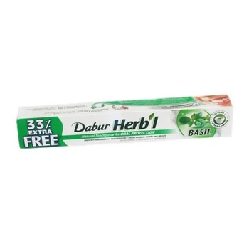 Зубна паста Дабур Tooth paste basil Dabur Антибактеріальна Базилік 100 мл (00224)