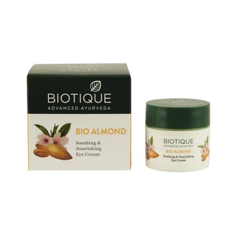 Крем под глаза питательный Био миндаль Биотик Bio almond eye cream Biotique Миндальный 15 г (00294)