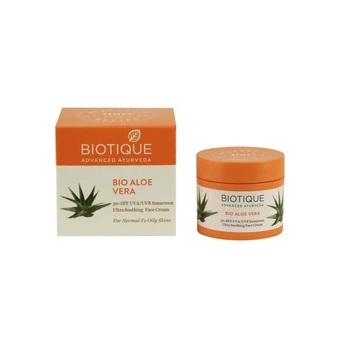 Крем для лица увлажняющий Био Алоэ Вера Биотик Bio Aloe Vera Biotique 50 г для ежедневного ухода (00295)
