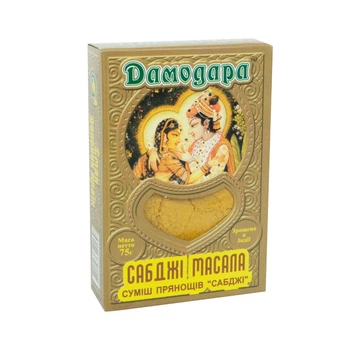 Приправа Damodara Sabji Masala дамодара сабджі масала 75 г (00407)