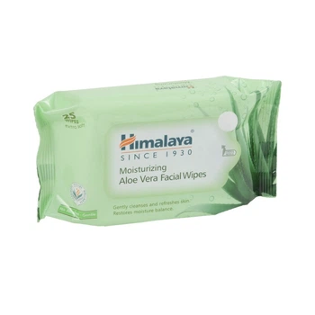 Влажные салфетки для лица Хималая Aloe vera facial wipes Himalaya Алоэ вера 10 шт (00873)