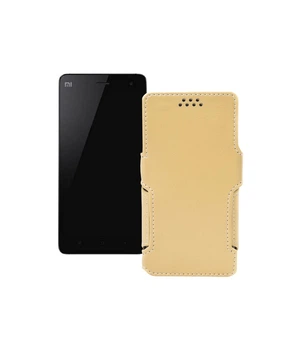 Чохол-книжка з екошкіри для телефону Xiaomi Mi Note Бежевий