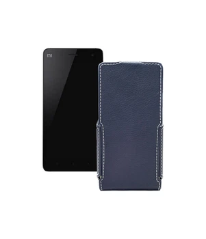 Чохол-флип з екошкіри для телефону Xiaomi Mi Note Чорний глянець