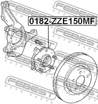 Ступица колеса Febest (0182ZZE150MF)