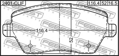 Тормозные колодки дисковые Febest (2401CLIF)