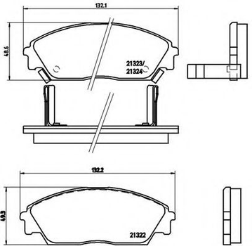 Гальмівні колодки дискові Brembo (P28016)