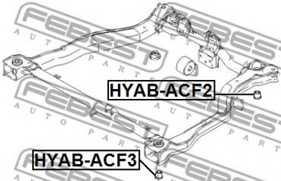 Сайлентблок підвіски Febest (HYABACF3)