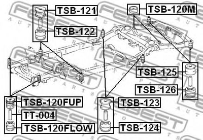 Опора підрамника Febest (TSB121)