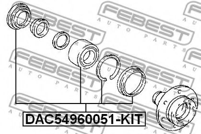 Підшипник колісний Febest (DAC54960051KIT)