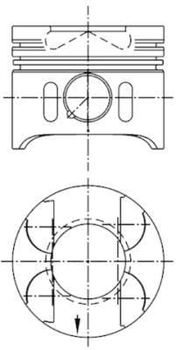 Поршень 0.50 Mercedes Benz W204/211 OM646 03-> (88.51 mm) Kolbenschmidt (41882610)