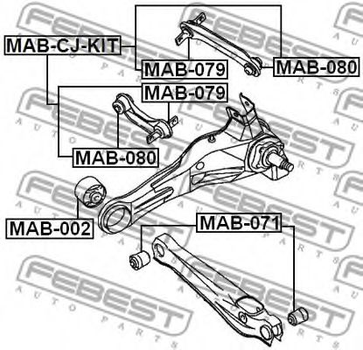 Сайлентблок підвіски Febest (MAB079)