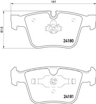 Гальмівні колодки дискові Brembo (P50116)