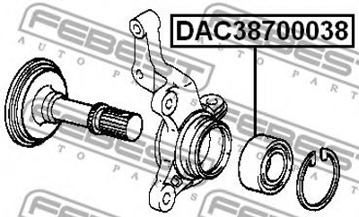 Підшипник колісний Febest (DAC38700038)