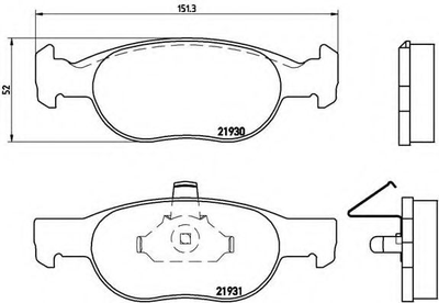 Гальмівні колодки дискові Brembo (P23073)