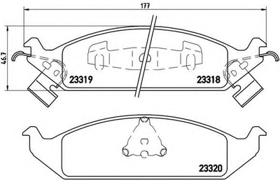 Гальмівні колодки дискові Brembo (P11011)