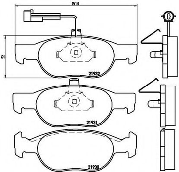 Гальмівні колодки дискові Brembo (P23057)