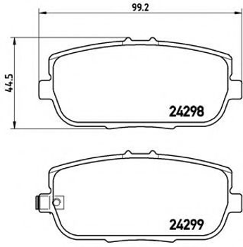 Гальмівні колодки дискові Brembo (P49044)