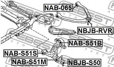 Сайлентблок підвіски Febest (NABS51M)